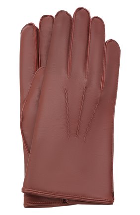 Мужские кожаные перчатки DENTS коричневого цвета, арт. 5-1539 | Фото 1 (Мужское Кросс-КТ: Кожа и замша; Материал: Натуральная кожа)