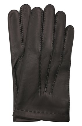 Мужские кожаные перчатки DENTS черного цвета, арт. 5-1542 | Фото 1 (Мужское Кросс-КТ: Кожа и замша; Материал: Натуральная кожа)