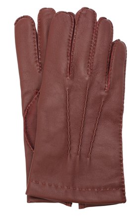 Мужские кожаные перчатки DENTS коричневого цвета, арт. 5-1542 | Фото 1 (Мужское Кросс-КТ: Кожа и замша; Материал: Натуральная кожа)