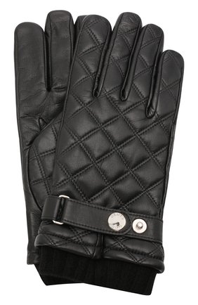 Мужские кожаные перчатки DENTS черного цвета, арт. 5-9053 | Фото 1 (Мужское Кросс-КТ: Кожа и замша; Материал: Натуральная кожа)