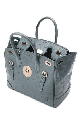 Женская сумка ricky 33 из кожи аллигатора RALPH LAUREN светло-зеленого цвета по цене 1945000 руб., арт. 435867826/AMIS | Фото 5 Женская сумка ricky 33 из кожи аллигатора RALPH LAUREN светло-зеленого цвета, арт. 435867826/AMIS | Фото 5 (Сумки-технические: Сумки через плечо, Сумки top-handle; Материал: Экзотическая кожа; Ремень/цепочка: На ремешке; Размер: large)