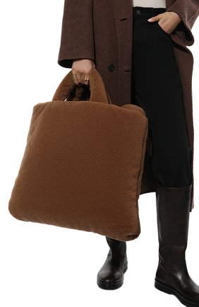 Женский сумка-шопер KASSL EDITIONS коричневого цвета, арт. H0L21B03310012 | Фото 2 (Материал: Текстиль; Размер: large; Сумки-технические: Сумки-шопперы)