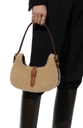 Женская сумка fermoir SAINT LAURENT коричневого цвета по цене 241500 руб., арт. 672615/29X3W | Фото 2 Женская сумка fermoir SAINT LAURENT коричневого цвета, арт. 672615/29X3W | Фото 2 (Материал: Натуральный мех; Сумки-технические: Сумки top-handle; Размер: small)
