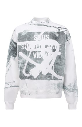 Мужской хлопковый свитшот OFF-WHITE белого цвета по цене 54400 руб., арт. 0MBA054F21JER001 | Фото 1 Мужской хлопковый свитшот OFF-WHITE белого цвета, арт. 0MBA054F21JER001 | Фото 1 (Длина (для топов): Стандартные; Рукава: Длинные; Материал внешний: Хлопок; Мужское Кросс-КТ: свитшот-одежда; Принт: С принтом; Стили: Спорт-шик)