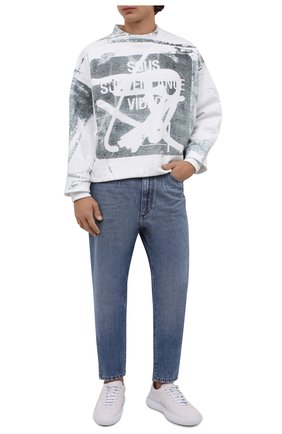 Мужской хлопковый свитшот OFF-WHITE белого цвета по цене 54400 руб., арт. 0MBA054F21JER001 | Фото 2 Мужской хлопковый свитшот OFF-WHITE белого цвета, арт. 0MBA054F21JER001 | Фото 2 (Длина (для топов): Стандартные; Рукава: Длинные; Материал внешний: Хлопок; Мужское Кросс-КТ: свитшот-одежда; Принт: С принтом; Стили: Спорт-шик)