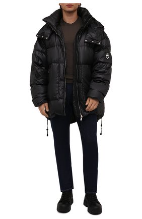 Мужская пуховик MIRA черного цвета по цене 72100 руб., арт. MW11/PARKA/SILIC0N LABEL | Фото 2 Мужская пуховик MIRA черного цвета, арт. MW11/PARKA/SILIC0N LABEL | Фото 2 (Материал утеплителя: Пух и перо; Длина (верхняя одежда): До середины бедра; Материал подклада: Синтетический материал; Рукава: Длинные; Материал внешний: Синтетический материал; Кросс-КТ: Куртка; Мужское Кросс-КТ: пуховик-короткий; Стили: Спорт-шик)