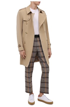 Мужские шерстяные брюки GUCCI коричневого цвета по цене 85700 руб., арт. 680704/ZAHLM | Фото 2 Мужские шерстяные брюки GUCCI коричневого цвета, арт. 680704/ZAHLM | Фото 2 (Материал внешний: Шерсть; Длина (брюки, джинсы): Стандартные; Материал подклада: Купро; Стили: Ретро, Кэжуэл; Случай: Повседневный)