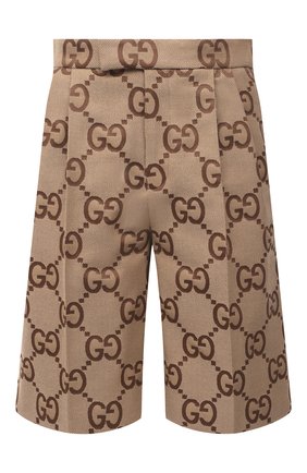 Мужские хлопковые шорты GUCCI бежевого цвета по цене 72950 руб., арт. 673181/ZAHT6 | Фото 1 Мужские хлопковые шорты GUCCI бежевого цвета, арт. 673181/ZAHT6 | Фото 1 (Материал внешний: Синтетический материал, Хлопок; Длина Шорты М: Ниже колена; Мужское Кросс-КТ: Шорты-одежда; Стили: Ретро)