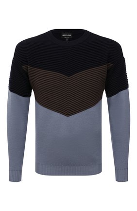 Мужской шерстяной свитер GIORGIO ARMANI разноцветного цвета по цене 96000 руб., арт. 3LSM09/SM10Z | Фото 1 Мужской шерстяной свитер GIORGIO ARMANI разноцветного цвета, арт. 3LSM09/SM10Z | Фото 1 (Материал внешний: Шерсть; Длина (для топов): Стандартные; Рукава: Длинные; Мужское Кросс-КТ: Свитер-одежда; Стили: Кэжуэл; Принт: Без принта)