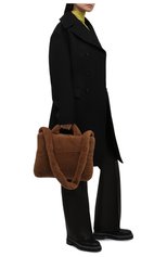 Женский сумка-шопер KASSL EDITIONS коричневого цвета, арт. H0L21B01310012 | Фото 3 (Сумки-технические: Сумки-шопперы; Ремень/цепочка: На ремешке; Материал: Текстиль; Размер: large)
