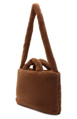 Женский сумка-шопер KASSL EDITIONS коричневого цвета, арт. H0L21B01310012 | Фото 4 (Сумки-технические: Сумки-шопперы; Ремень/цепочка: На ремешке; Материал: Текстиль; Размер: large)