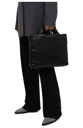 Женский сумка-шопер KASSL EDITIONS черного цвета, арт. H0L21B01100001 | Фото 2 (Материал: Текстиль; Размер: medium; Сумки-технические: Сумки-шопперы)