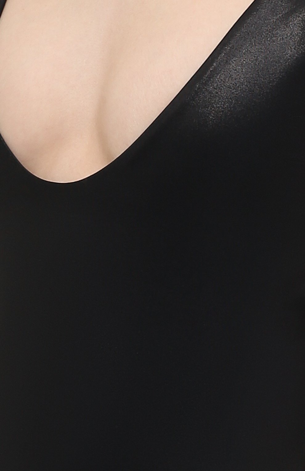 Женское боди SAINT LAURENT черного цвета, арт. 668380/Y6D33 | Фото 5 (Стили: Гламурный; Рукава: На бретелях; Материал внешний: Синтетический материал; Материал подклада: Синтетический материал; Женское Кросс-КТ: Боди-одежда)