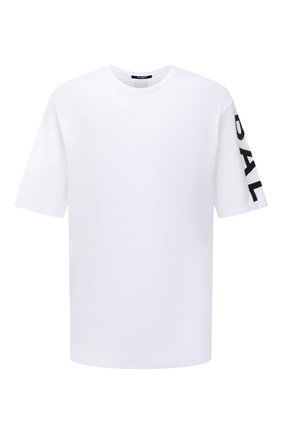 Мужская хлопковая футболка BALMAIN белого цвета по цене 47700 руб., арт. XH1EH015/BB15 | Фото 1 Мужская хлопковая футболка BALMAIN белого цвета, арт. XH1EH015/BB15 | Фото 1 (Материал внешний: Хлопок; Длина (для топов): Удлиненные; Рукава: Короткие; Принт: С принтом; Стили: Спорт-шик)
