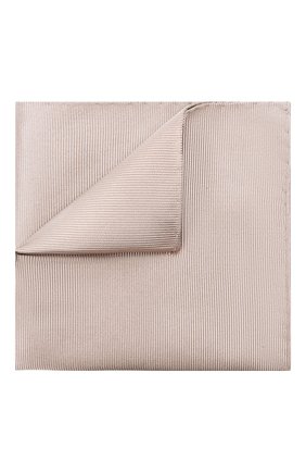 Мужской шелковый платок GIORGIO ARMANI светло-бежевого цвета, арт. 360023/0P901 | Фото 1 (Материал: Текстиль, Шелк)