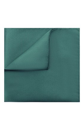 Мужской шелковый платок GIORGIO ARMANI зеленого цвета, арт. 360023/0P901 | Фото 1 (Материал: Текстиль, Шелк)