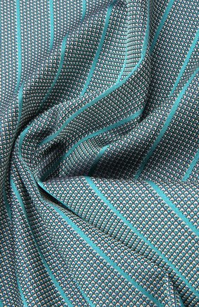 Мужской шелковый платок GIORGIO ARMANI бирюзового цвета, арт. 360023/2R914 | Фото 2 (Материал: Текстиль, Шелк)