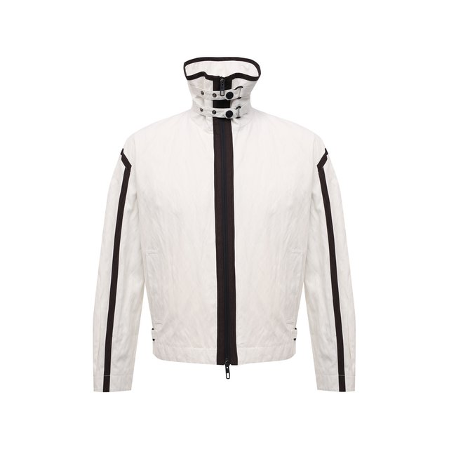 Куртка из вискозы и хлопка Giorgio Armani белого цвета