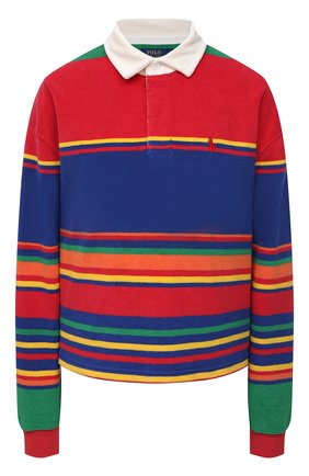 Женский хлопковый пуловер POLO RALPH LAUREN разноцветного цвета, арт. 211856661 | Фото 1 (Материал внешний: Хлопок; Длина (для топов): Стандартные; Рукава: Длинные; Женское Кросс-КТ: Пуловер-одежда; Стили: Кэжуэл)