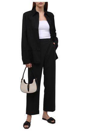 Женские кожаные шлепанцы SANTONI черного цвета по цене 39950 руб., арт. WH0N59826HA1TPPTN01 | Фото 2 Женские кожаные шлепанцы SANTONI черного цвета, арт. WH0N59826HA1TPPTN01 | Фото 2 (Материал внешний: Кожа; Материал внутренний: Натуральная кожа; Подошва: Плоская; Каблук высота: Низкий)