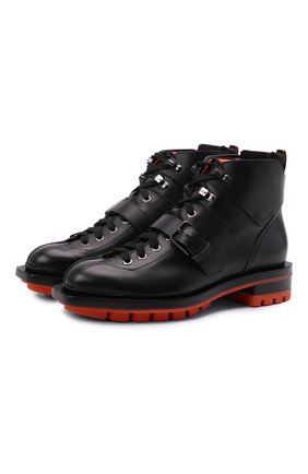 Женские кожаные ботинки SANTONI черного цвета по цене 75050 руб., арт. WTEU59757HL1BZLYN01 | Фото 1 Женские кожаные ботинки SANTONI черного цвета, арт. WTEU59757HL1BZLYN01 | Фото 1 (Подошва: Платформа; Материал внешний: Кожа; Материал внутренний: Натуральная кожа; Каблук высота: Низкий; Женское Кросс-КТ: Хайкеры-ботинки; Материал утеплителя: Без утеплителя)