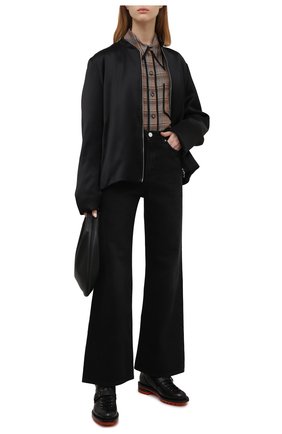 Женские кожаные ботинки SANTONI черного цвета по цене 75050 руб., арт. WTEU59757HL1BZLYN01 | Фото 2 Женские кожаные ботинки SANTONI черного цвета, арт. WTEU59757HL1BZLYN01 | Фото 2 (Подошва: Платформа; Материал внешний: Кожа; Материал внутренний: Натуральная кожа; Каблук высота: Низкий; Женское Кросс-КТ: Хайкеры-ботинки; Материал утеплителя: Без утеплителя)