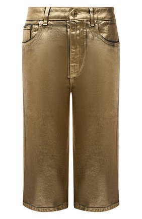 Женские джинсовые шорты TOM FORD золотого цвета по цене 82300 руб., арт. SHD009-DEX155 | Фото 1 Женские джинсовые шорты TOM FORD золотого цвета, арт. SHD009-DEX155 | Фото 1 (Длина Ж (юбки, платья, шорты): Миди; Материал внешний: Хлопок; Кросс-КТ: Деним; Женское Кросс-КТ: Шорты-одежда; Стили: Гранж)