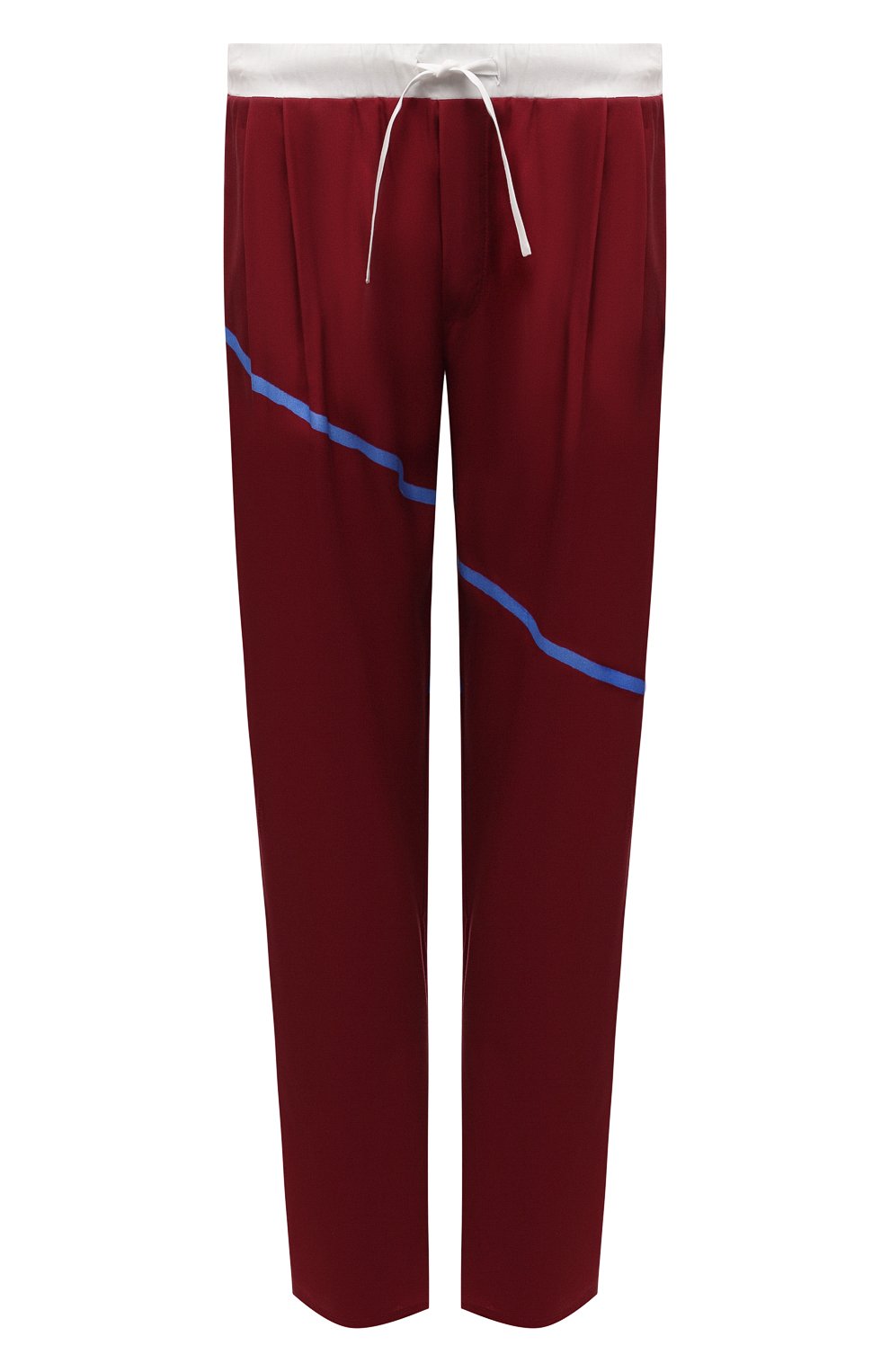 Мужские брюки LIMITATO бордового цвета, арт. H0MME 187/L0UNGE PANTS | Фото 1 (Длина (брюки, джинсы): Стандартные; Случай: Повседневный; Материал внешний: Растительное волокно; Стили: Кэжуэл)