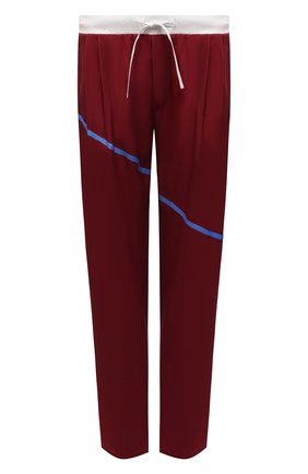 Мужские брюки LIMITATO бордового цвета, арт. H0MME 187/L0UNGE PANTS | Фото 1 (Длина (брюки, джинсы): Стандартные; Материал внешний: Растительное волокно; Случай: Повседневный; Стили: Кэжуэл)