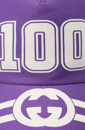 Мужской хлопковая бейсболка GUCCI фиолетового цвета, арт. 673081/4HAKR | Фото 4 (Материал: Текстиль, Хлопок)