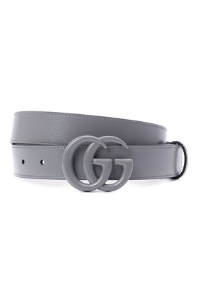 Мужской кожаный ремень GUCCI серого цвета по цене 44100 руб., арт. 414516/18YXV | Фото 1 Мужской кожаный ремень GUCCI серого цвета, арт. 414516/18YXV | Фото 1 (Случай: Повседневный; Аксессуары: Аксессуары)
