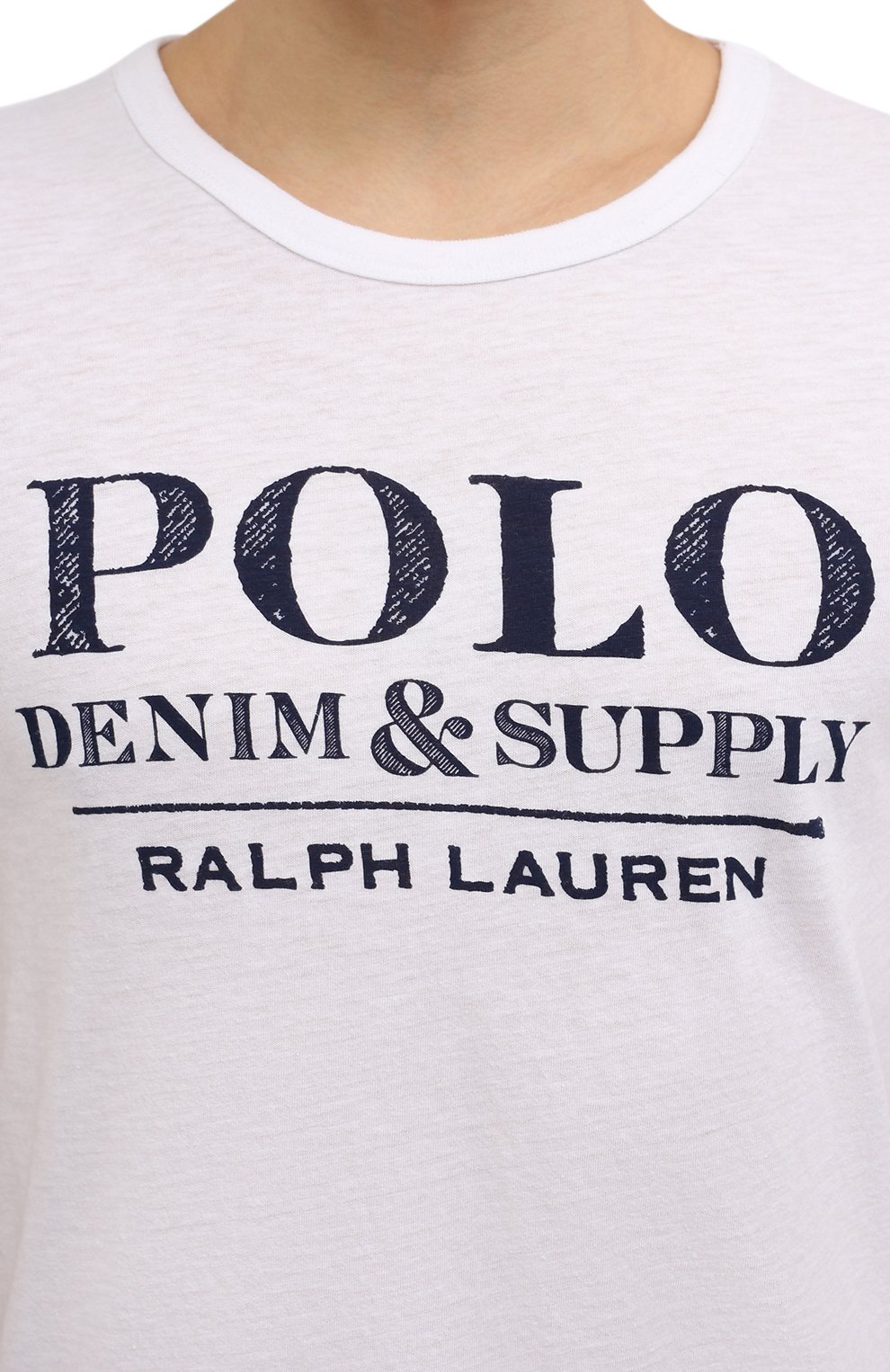 Мужская хлопковая футболка POLO RALPH LAUREN белого цвета, арт. 710858273 | Фото 5 (Рукава: Короткие; Длина (для топов): Стандартные; Принт: С принтом; Материал внешний: Хлопок; Стили: Кэжуэл)