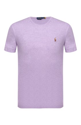 Мужская хлопковая футболка POLO RALPH LAUREN сиреневого цвета по цене 7190 руб., арт. 710740727 | Фото 1 Мужская хлопковая футболка POLO RALPH LAUREN сиреневого цвета, арт. 710740727 | Фото 1 (Материал внешний: Хлопок; Длина (для топов): Стандартные; Рукава: Короткие; Принт: Без принта; Стили: Кэжуэл)