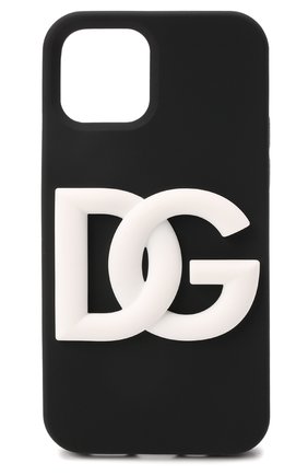 Чехол для iphone 12/12 pro DOLCE & GABBANA черно-белого цвета, арт. BP2907/A0976 | Фото 1 (Материал: Пластик)