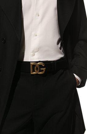Мужской кожаный ремень DOLCE & GABBANA черного цвета по цене 45450 руб., арт. BC4646/AX622 | Фото 2 Мужской кожаный ремень DOLCE & GABBANA черного цвета, арт. BC4646/AX622 | Фото 2 (Случай: Повседневный; Материал: Натуральная кожа)