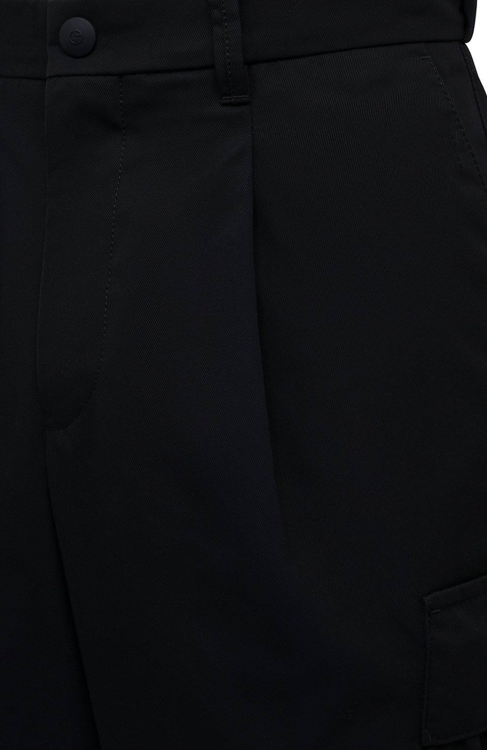 Мужские брюки-карго GIORGIO ARMANI темно-синего цвета, арт. 2SGPP0N8/T036I | Фото 5 (Силуэт М (брюки): Карго; Длина (брюки, джинсы): Стандартные; Случай: Повседневный; Материал внешний: Синтетический материал; Материал подклада: Купро; Стили: Кэжуэл)