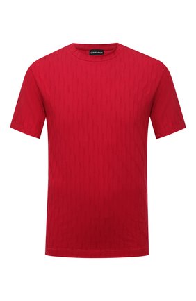 Мужская футболка GIORGIO ARMANI красного цвета по цене 51450 руб., арт. 3LSM74/SJWKZ | Фото 1 Мужская футболка GIORGIO ARMANI красного цвета, арт. 3LSM74/SJWKZ | Фото 1 (Материал внешний: Синтетический материал, Вискоза; Рукава: Короткие; Длина (для топов): Стандартные; Принт: Без принта; Стили: Кэжуэл)