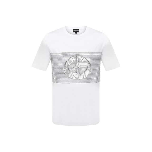 Хлопковая футболка Giorgio Armani Белый 3LST55/SJFBZ 5610264