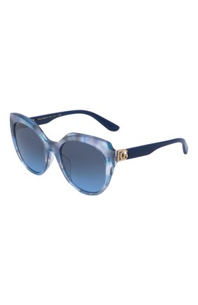 Женские солнцезащитные очки DOLCE & GABBANA синего цвета, арт. 4392F-33208F | Фото 1 (Тип очков: С/з; Оптика Гендер: оптика-женское; Очки форма: Cat-eye)
