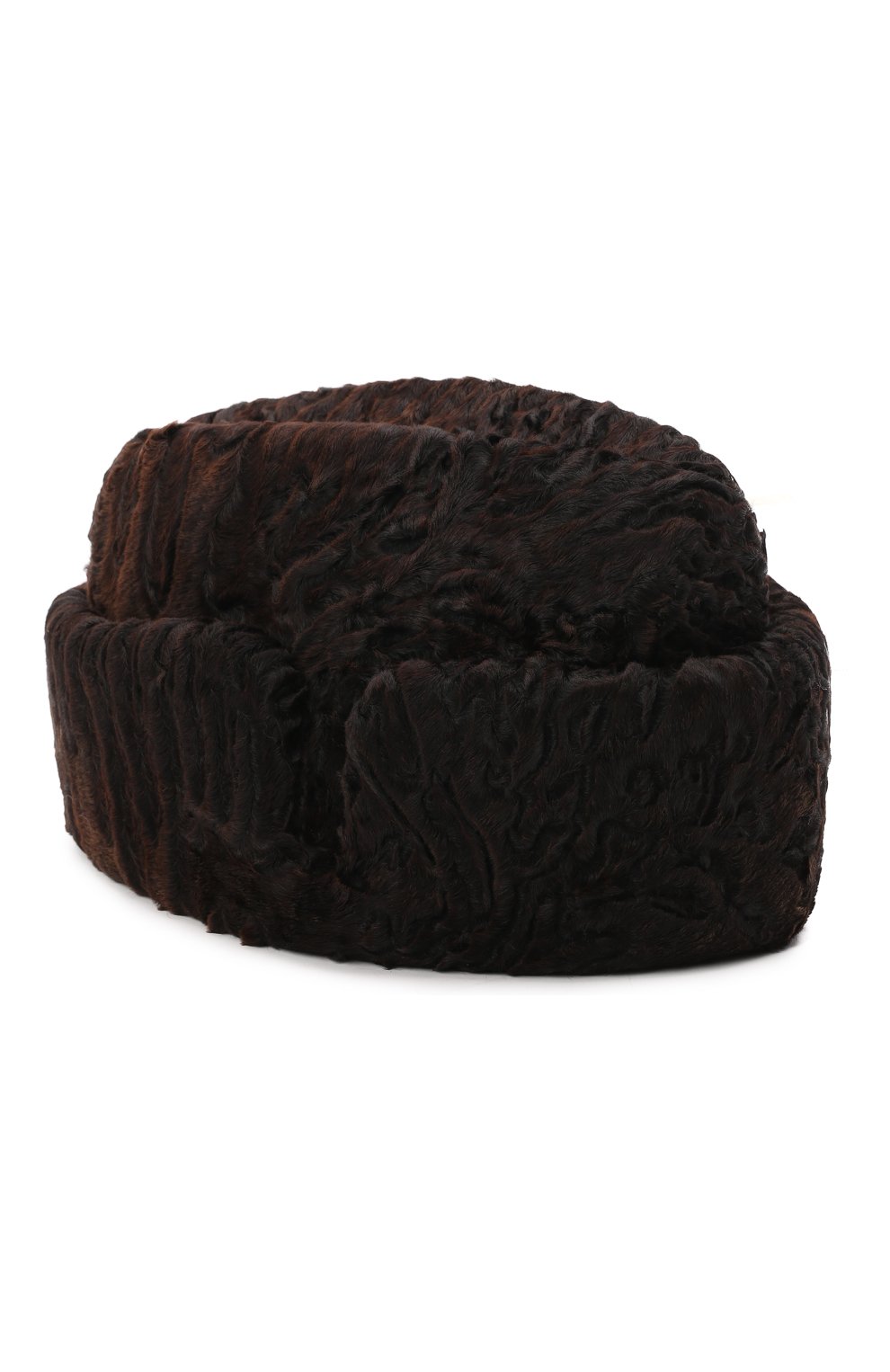 Мужская шапка из меха каракульчи FURLAND темно-коричневого цвета, арт. 0010301710062200000 | Фото 1 (Материал: Натуральный мех)