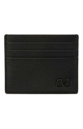 Мужской кожаный футляр для кредитных карт VALENTINO черного цвета, арт. XY2P0S49/ZQU | Фото 1 (Материал: Натуральная кожа)