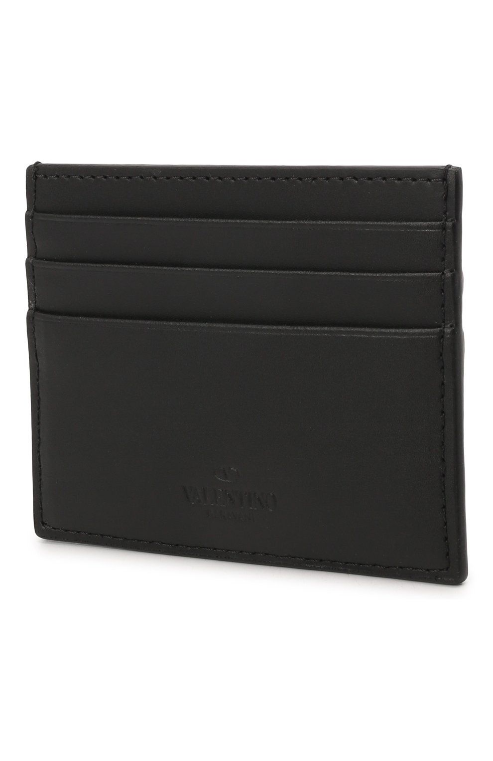 Мужской кожаный футляр для кредитных карт VALENTINO черного цвета, арт. XY2P0S49/LVN | Фото 2 (Материал: Натуральная кожа)