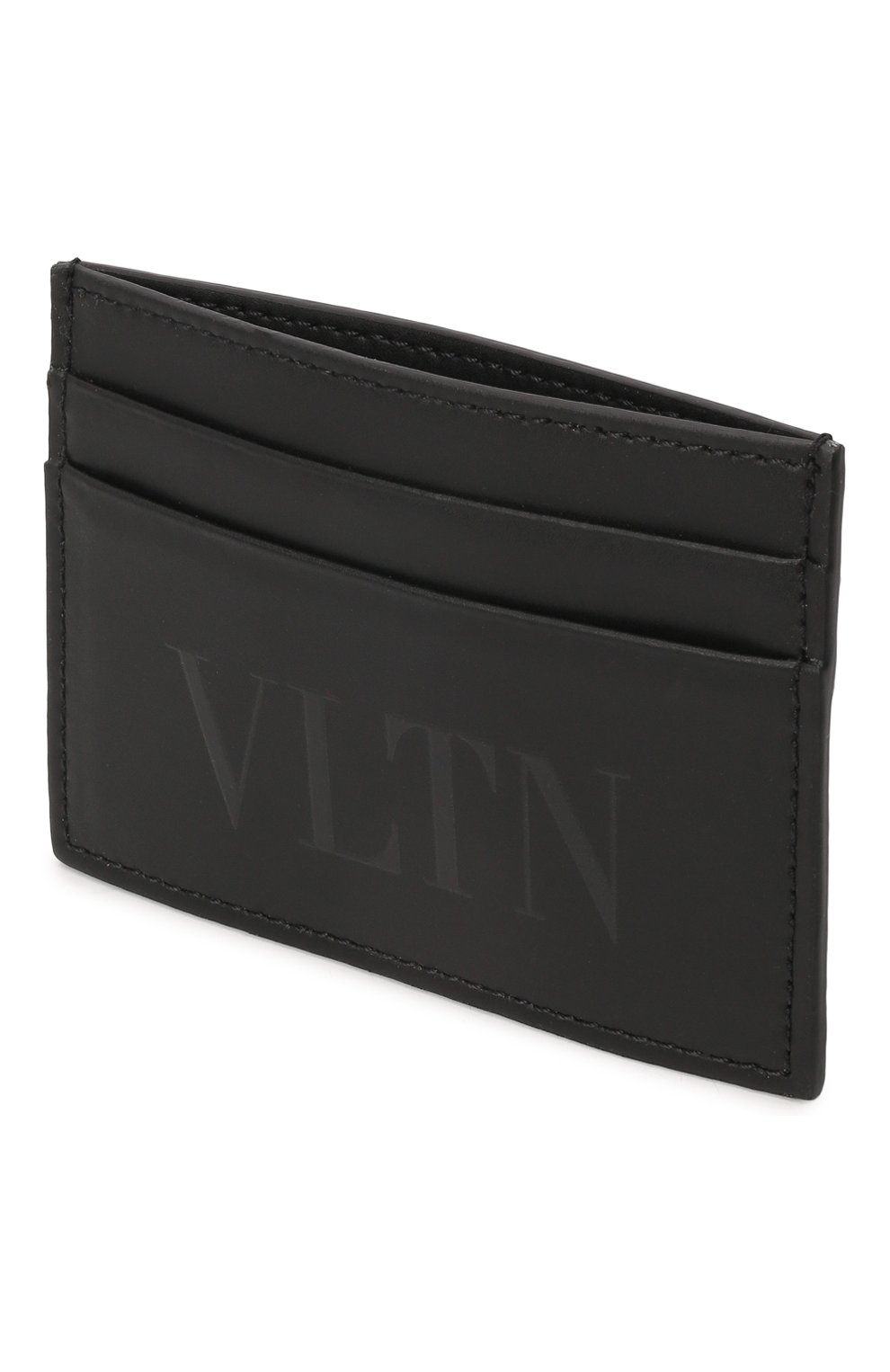 Мужской кожаный футляр для кредитных карт VALENTINO черного цвета, арт. XY2P0448/VNA | Фото 3 (Материал: Натуральная кожа)