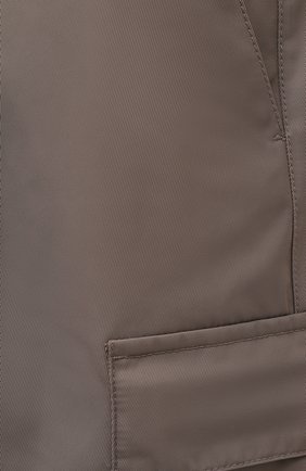 Мужские брюки-карго GIORGIO ARMANI бежевого цвета, арт. 2SGPP0N8/T036I | Фото 5 (Стили: Ретро, Кэжуэл; Силуэт М (брюки): Карго; Длина (брюки, джинсы): Стандартные; Случай: Повседневный; Материал внешний: Синтетический материал; Материал подклада: Купро)