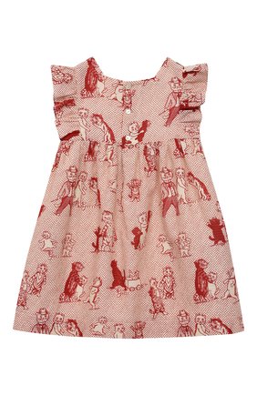 Женский хлопковое платье GUCCI красного цвета, арт. 680518/ZAIDY | Фото 2