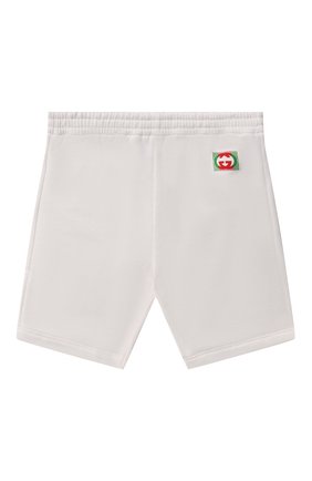Детские хлопковые шорты GUCCI белого цвета по цене 16500 руб., арт. 679063/XJD0F | Фото 1 Детские хлопковые шорты GUCCI белого цвета, арт. 679063/XJD0F | Фото 1 (Случай: Повседневный)
