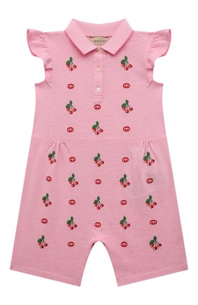 Детское хлопковый комбинезон GUCCI розового цвета, арт. 675697/XJD0Z | Фото 1 (Региональные ограничения белый список (Axapta Mercury): RU)