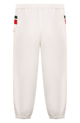 Детские хлопковые брюки GUCCI белого цвета по цене 44200 руб., арт. 670832/XDBUK | Фото 2 Детские хлопковые брюки GUCCI белого цвета, арт. 670832/XDBUK | Фото 2 (Материал внешний: Хлопок; Случай: Повседневный; Ростовка одежда: 10 - 11 лет | 140 - 146см, 12 лет | 152 см, 5 лет | 110 см, 6 лет | 116 см, 8 лет | 128 см)