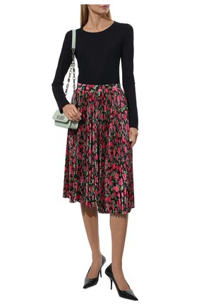 Женская плиссированная юбка BALENCIAGA розового цвета по цене 141500 руб., арт. 680310/TLL82 | Фото 2 Женская плиссированная юбка BALENCIAGA розового цвета, арт. 680310/TLL82 | Фото 2 (Материал внешний: Синтетический материал; Длина Ж (юбки, платья, шорты): Миди; Стили: Гламурный; Женское Кросс-КТ: Юбка-одежда, юбка-плиссе)