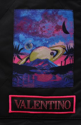 Мужская утепленная куртка VALENTINO черного цвета, арт. XV3CLH3680Y | Фото 5 (Кросс-КТ: Куртка; Рукава: Длинные; Длина (верхняя одежда): До середины бедра; Материал внешний: Синтетический материал; Стили: Гранж; Мужское Кросс-КТ: утепленные куртки; Материал подклада: Синтетический материал)